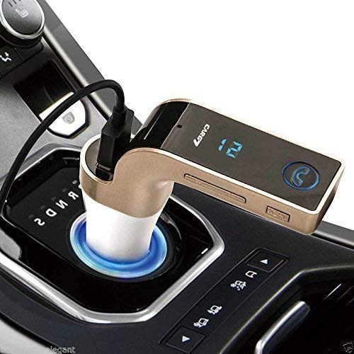 CEUTA Universal Wireless Bluetooth FM Transmitter in-Car FM Adapter Car Kit with Hand-Free Call/Stereo Music Player and USB Car Charger for All Android and iOS Devices (Colour May Vary)