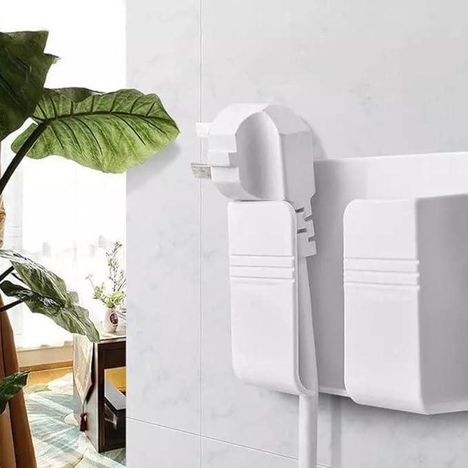 Wall Mounted Mobile Holder With Adhesive Strips& Charging Holder